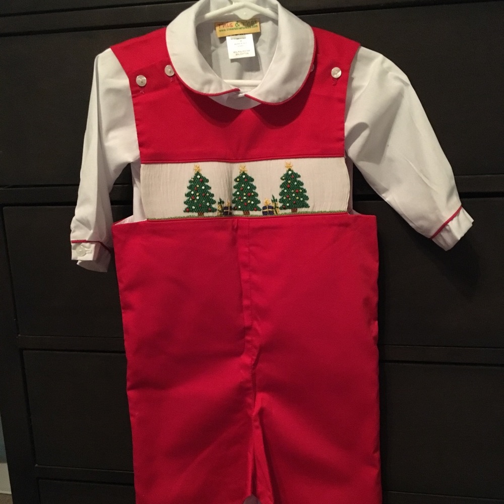 Infant boy Christmas outfit